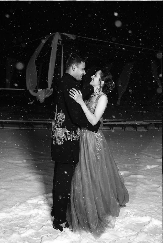 Engaged couple sharing a sweet moment.