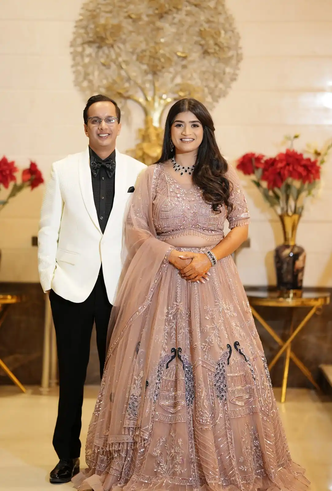 Engagement couple portrait captured with natural expressions