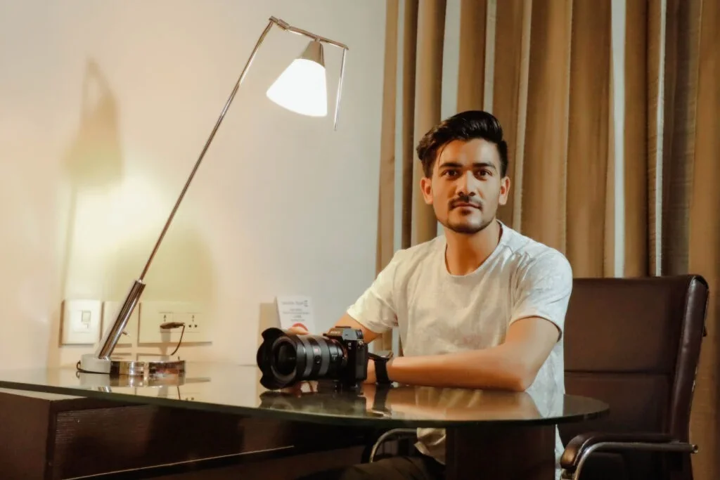 Portrait shot of Harsh captured during a professional photoshoot