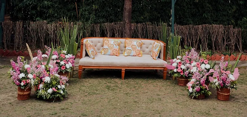 Close-up of couple smiling on their wedding day.