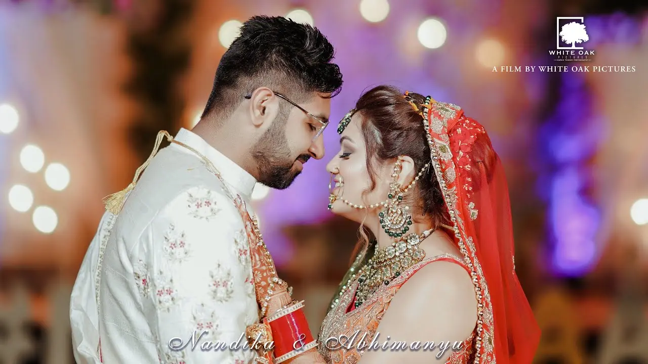 YouTube video thumbnail featuring a wedding or event cinematic scene